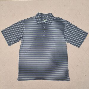 Bolle Golf Polo Shirt Mens MEDIUM Stripe Casual Activewear Athleisure Preppy